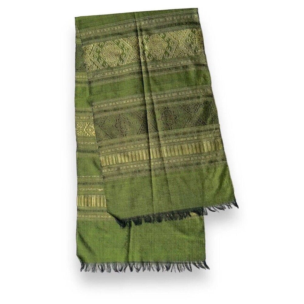 Army Green Scarf 15.9” X 60.6” Women Rectangular Scarve
